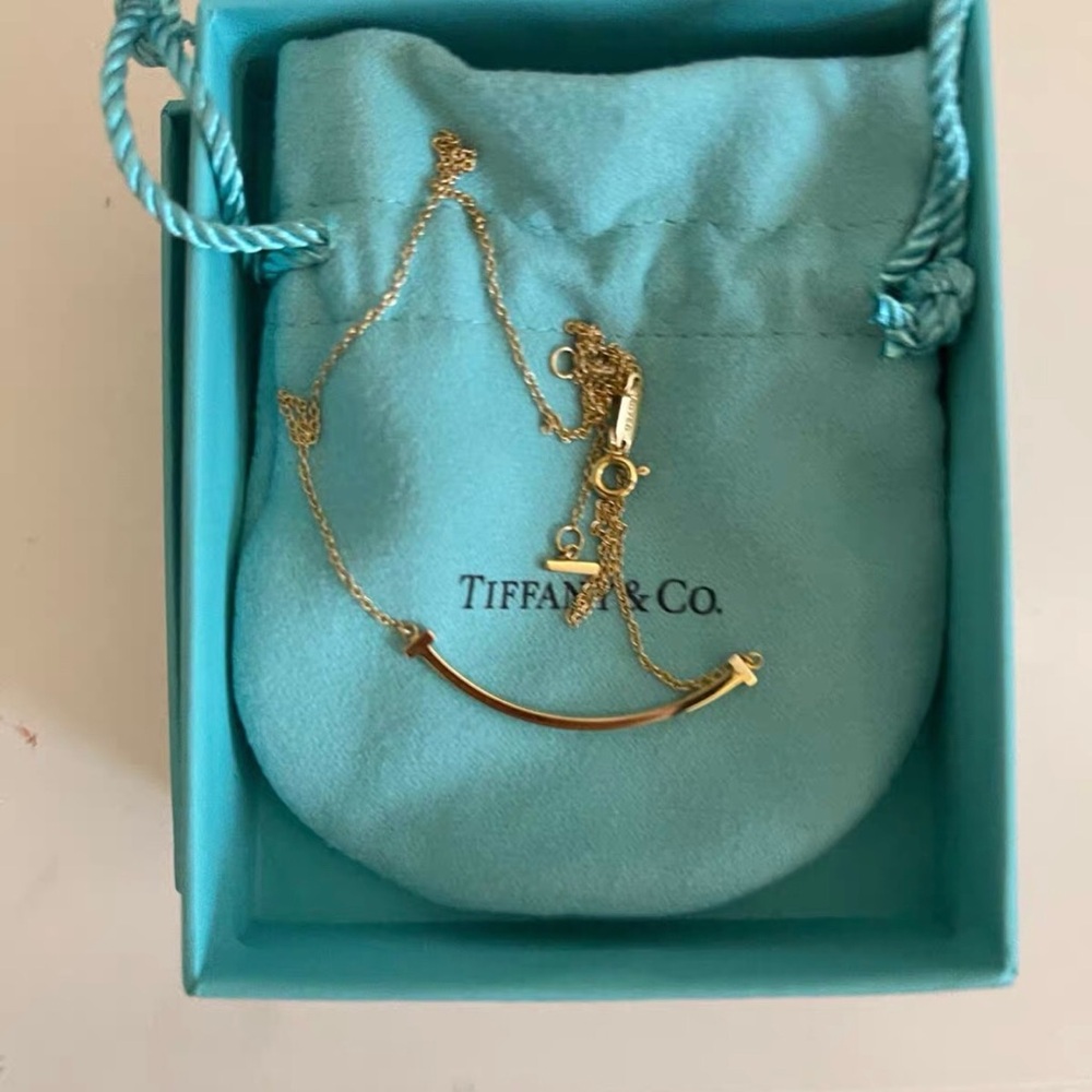 Tiffany & Co. Gold Curved Necklace